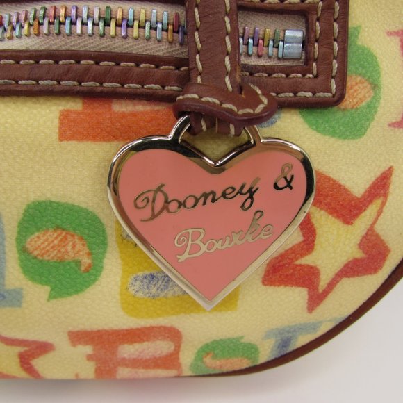 Dooney & Bourke Small Egg Pouchette Graffiti Crayon Doodle Handbag Purse - Picture 2 of 13